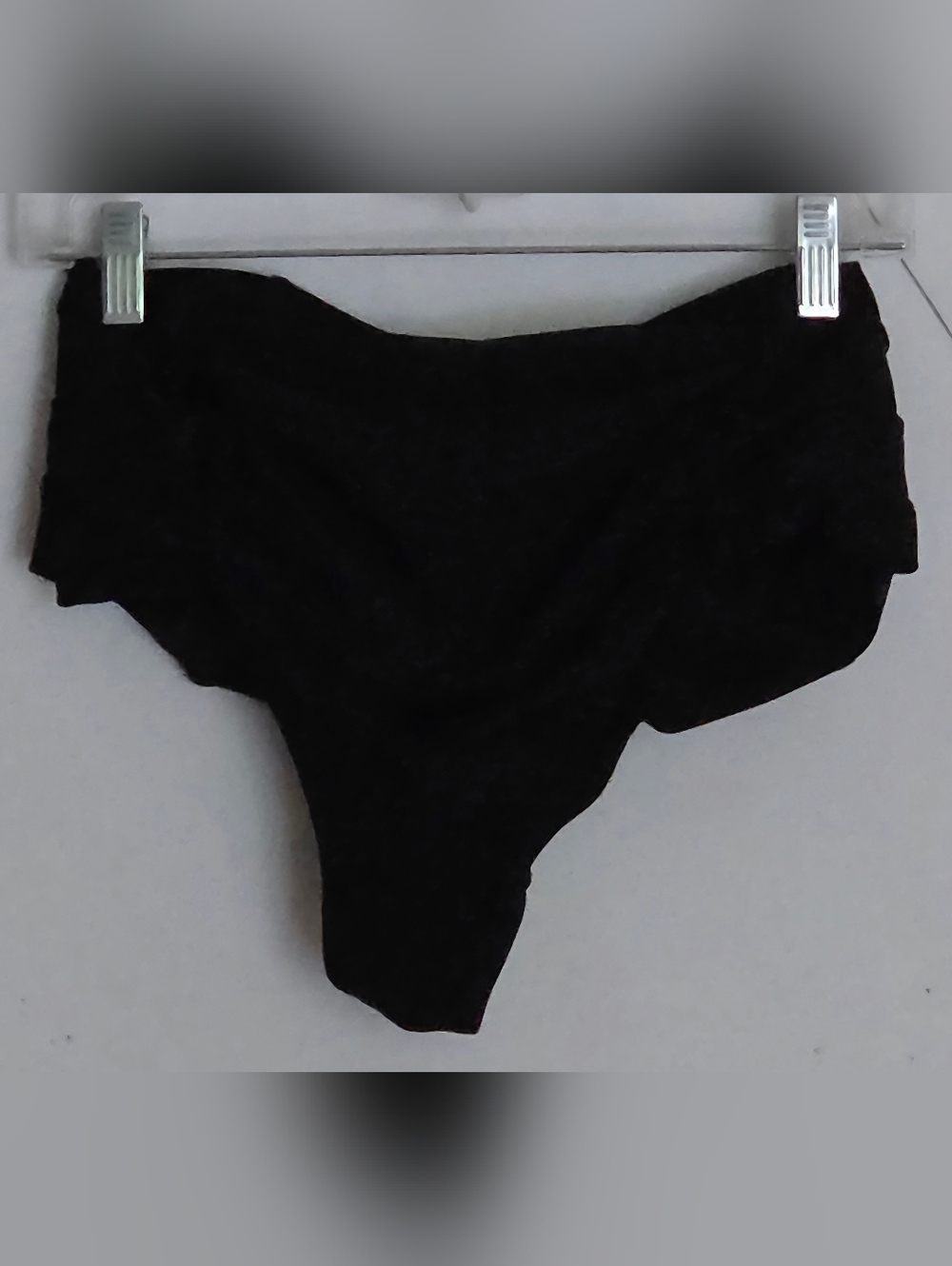Black High-Cut Bikini Bottom With Side And Back Ruching (Sz. L)